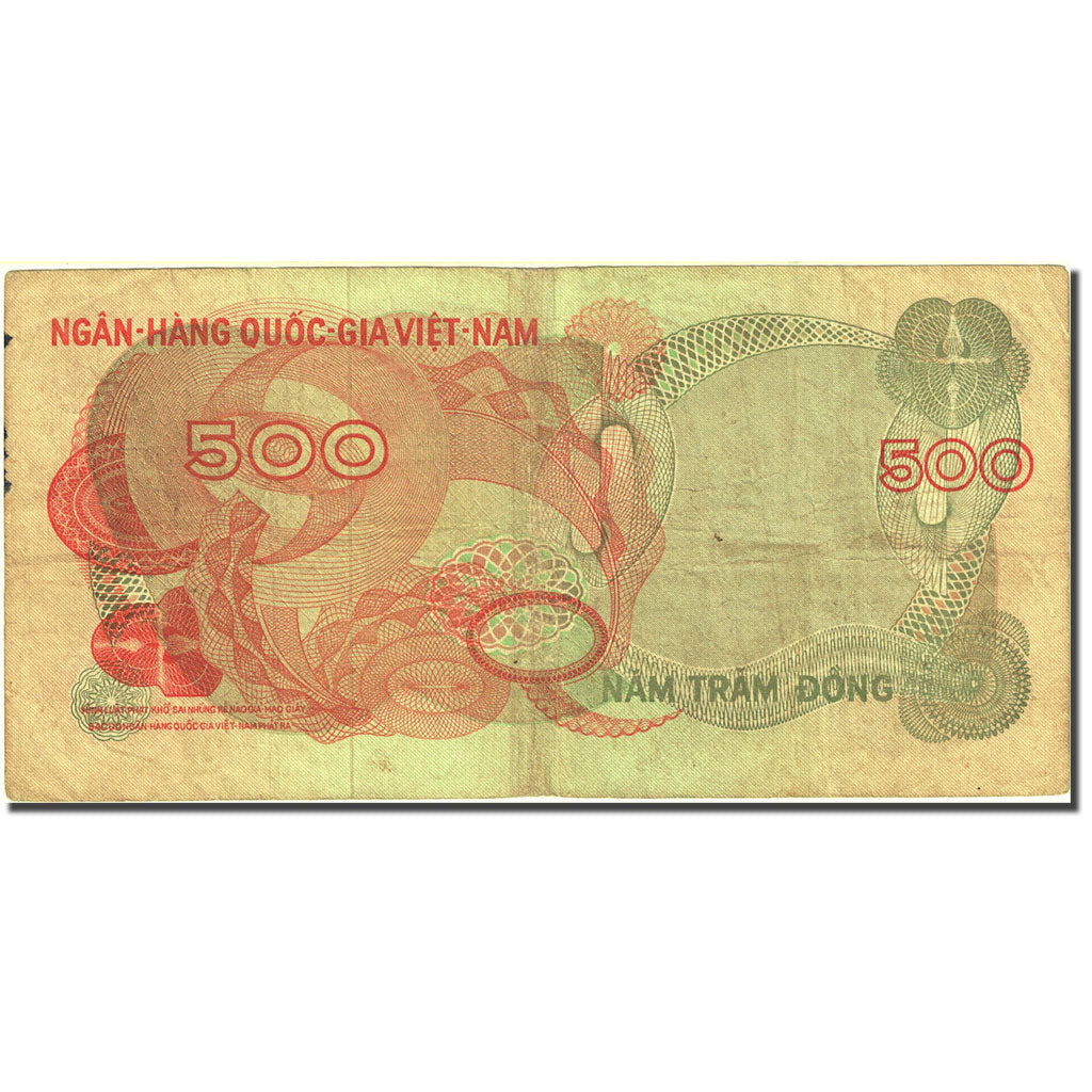 Banknot, Południowy Wiet Nam, 500 D<ox>ng, 1970, UNdated (1970), KM:28a