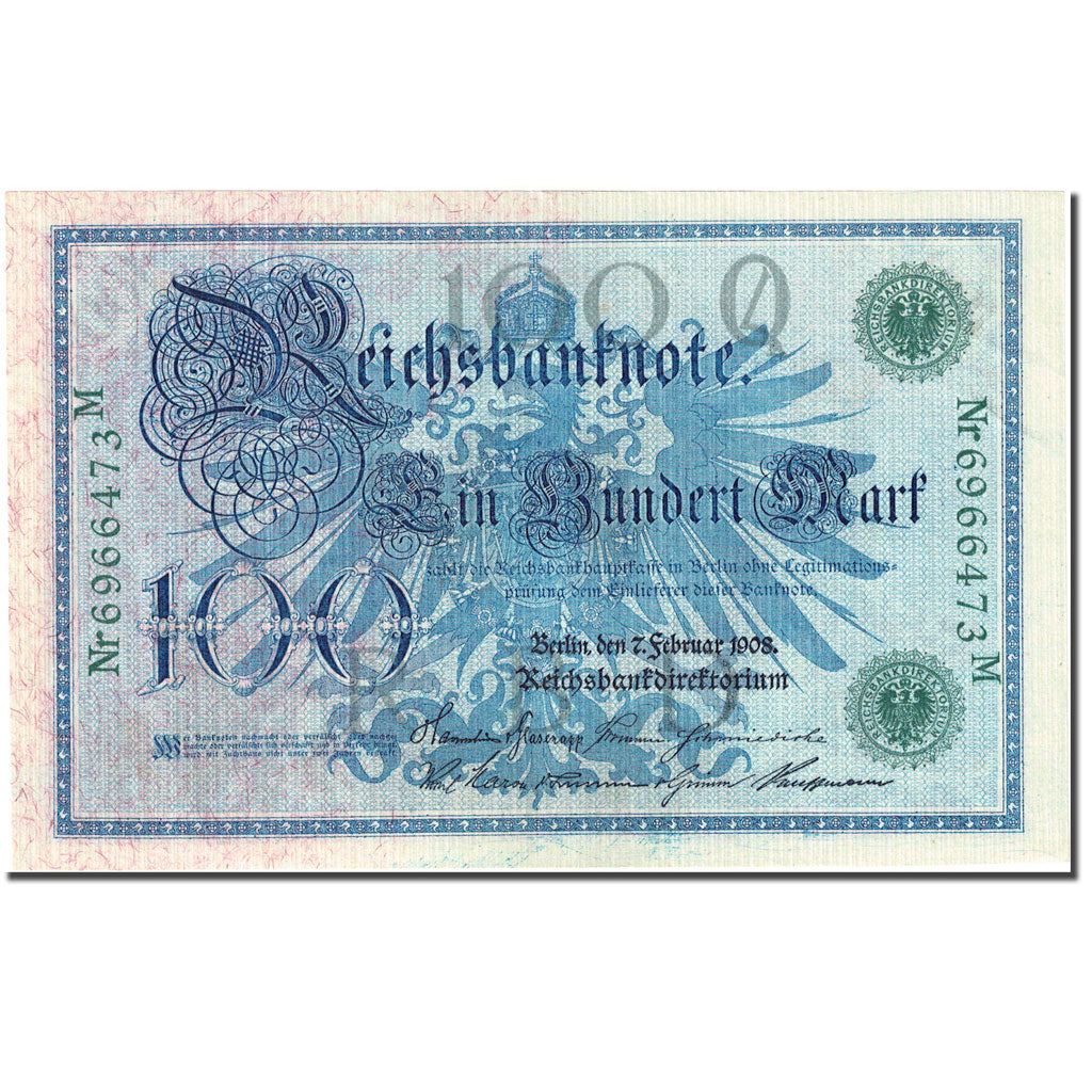 Banconote, Germania, 100 Mark, 1908, 1908-02-07, KM:34, SPL-