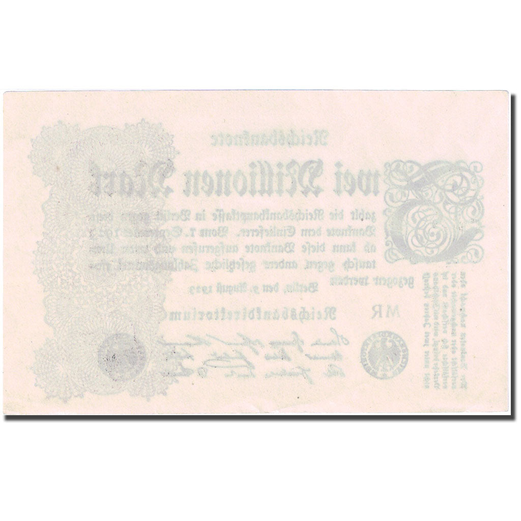 Banconote, Germania, 2 Millionen Mark, 1923, 1923-08-09, KM:104a, SPL-