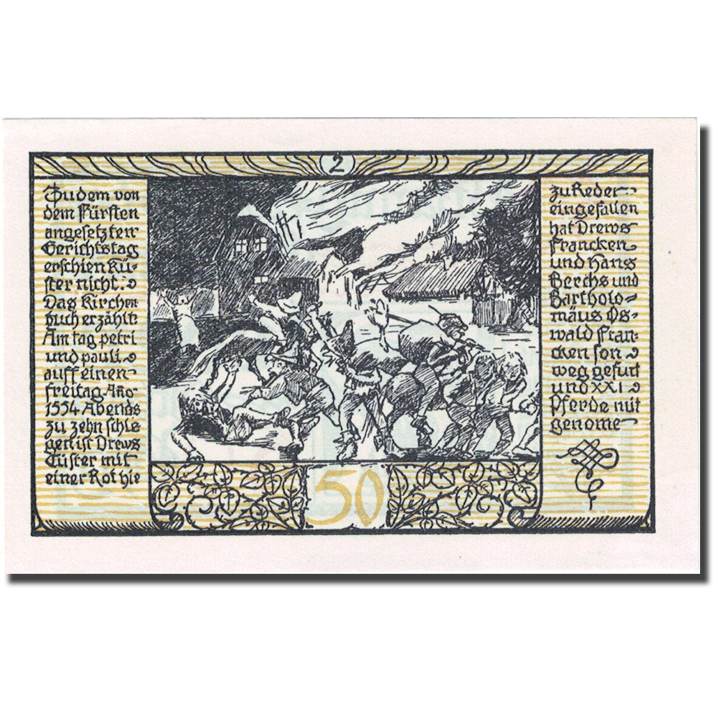 Banconote, Germania, Rieder 50 Pfennig personnage 1, 1921-09-01 SPL Mehl:1122.2a