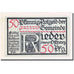 Geldschein, Deutschland, Rieder, 50 Pfennig, personnage 3, 1921 UNZ Mehl:1122.2a