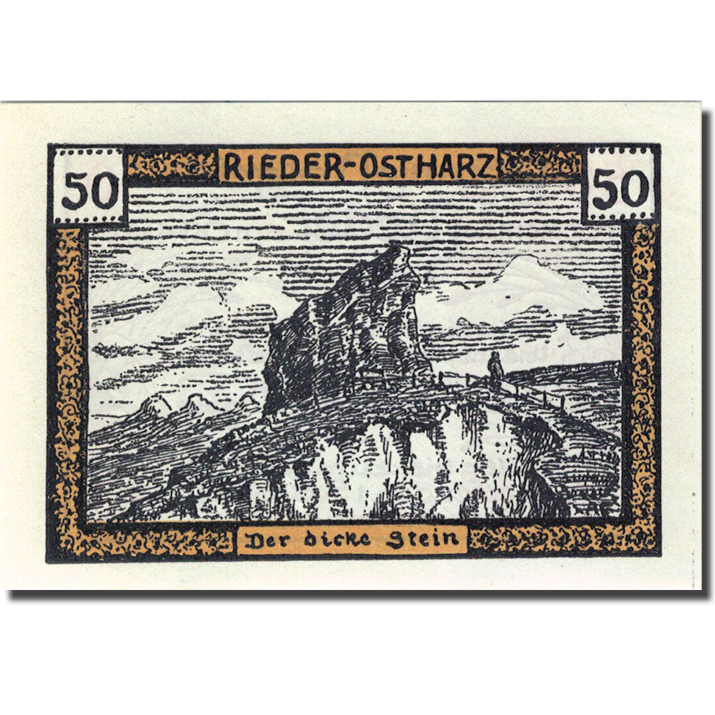 Banknote, Germany, Rieder, 50 Pfennig, ruine, 1921 UNC(63) Mehl:1122.1a