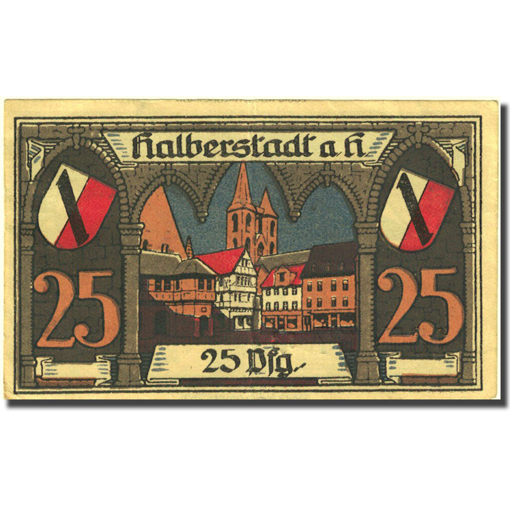 Banknote, Germany, Halbers, 25 Pfennig, village 1920-11-02 EF(40-45) Mehl:504.1a
