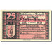 Banconote, Germania, Kloster Zinna, 25 Pfennig, Eglise, 1920 SPL Mehl:708.1