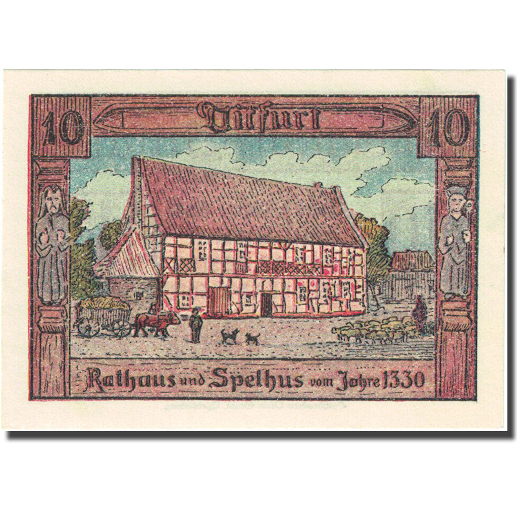 Banconote, Germania, Ditfurt, 10 Pfennig, ferme 1921-07-01, SPL Mehl:275.1