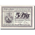 Banknote, Germany, Ronneburg, 5 Pfennig, Blason, 1921 UNC(63) Mehl:1133.1a