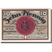 Geldschein, Deutschland, Ronneburg, 10 Pfennig, château, 1921 UNZ Mehl:1133.1a