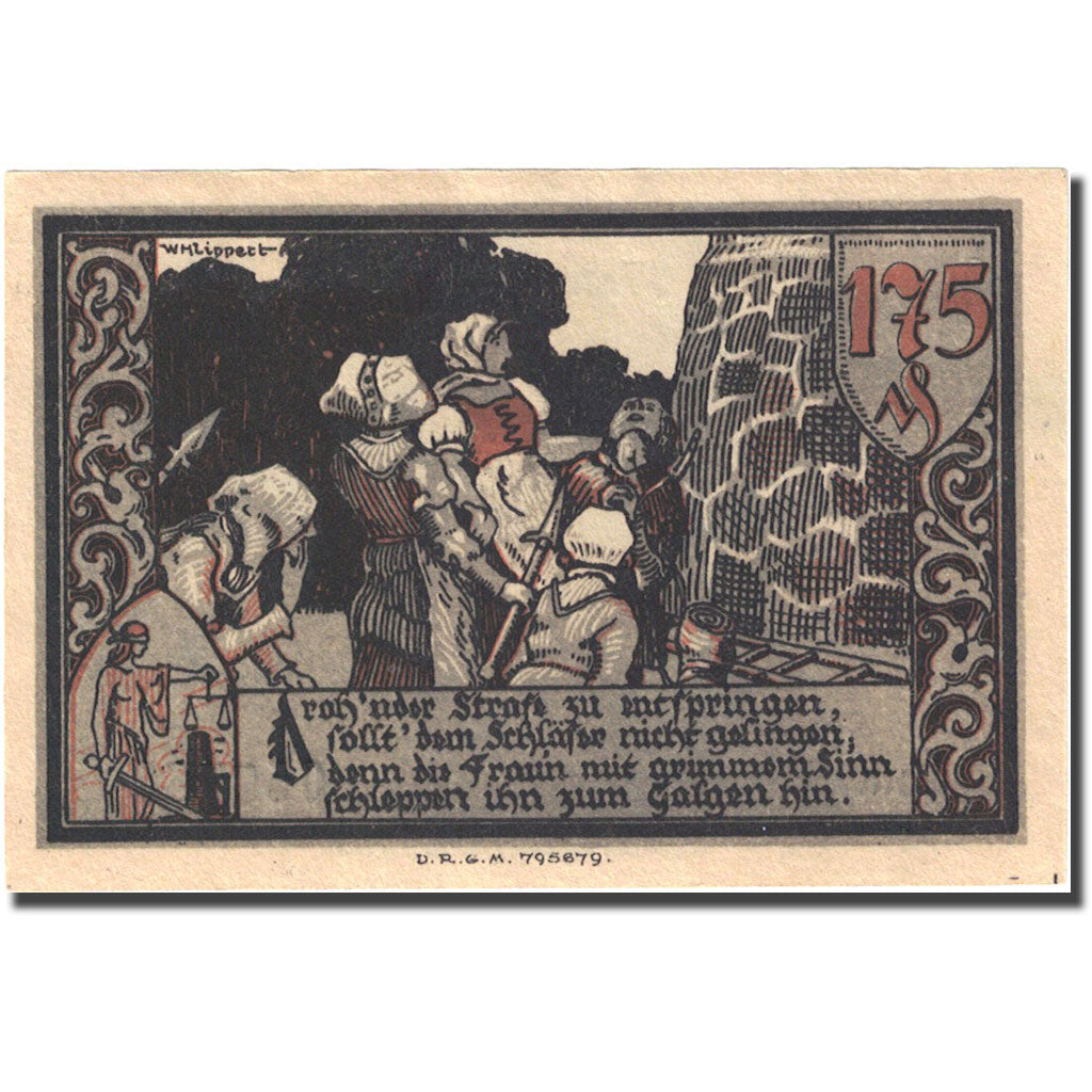 Banknote, Germany, Gransee, 1.75 Mark, personnage 2, 1920, UNC(63), Mehl:465.1a
