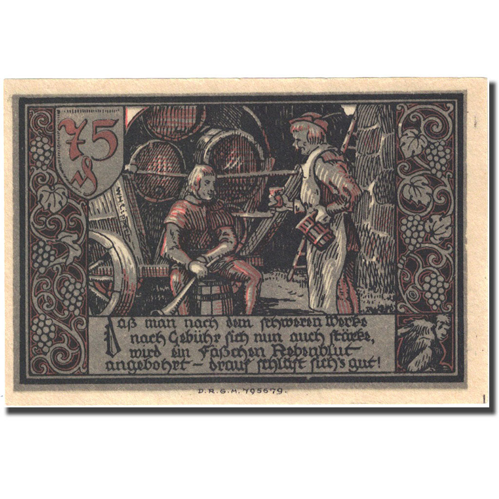 Banknote, Germany, Gransee, 75 Pfennig, personnage 3, 1920, UNC(63), Mehl:465.1a