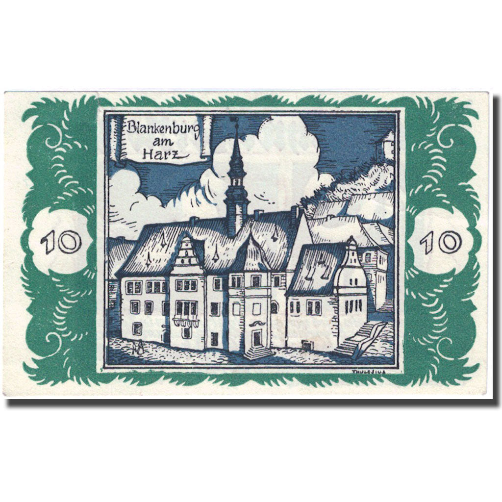 Banknote, Germany, Brauns, 10 Pfennig, château, 1921 AU(55-58) Mehl:155.4a