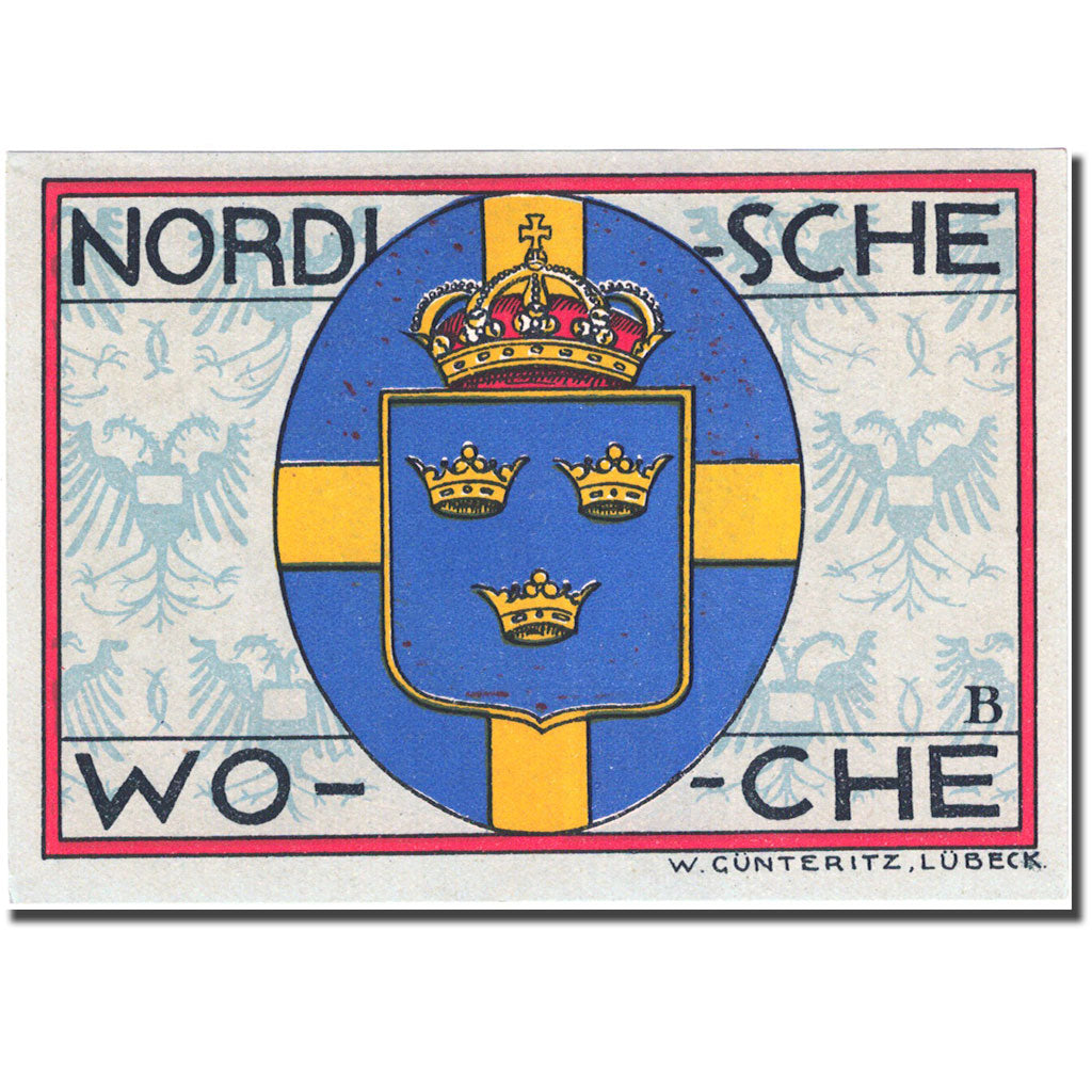 Biljet, Duitsland, Lübeck, 50 Pfennig, Blason 1, 1921-09-01 SPL Mehl:827.1