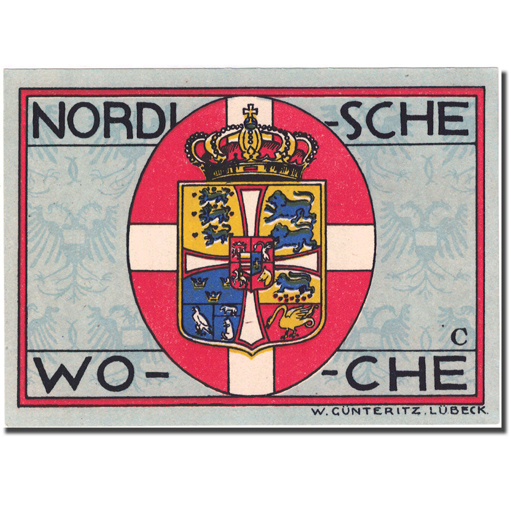 Banknote, Germany, Lübeck, 50 Pfennig, Blason 2, 1921-09-01 UNC(63) Mehl:827.1