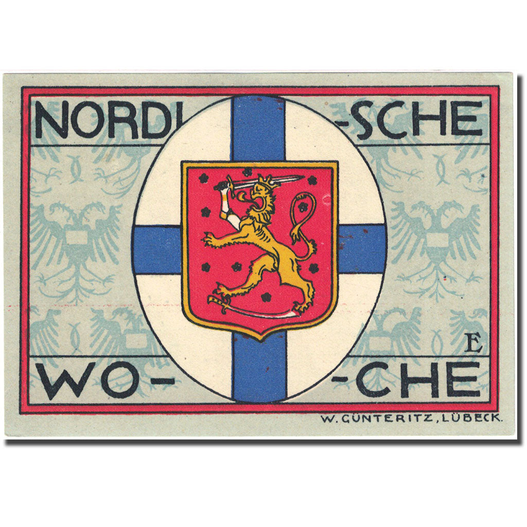 Banknote, Germany, Lübeck, 50 Pfennig, Blason 4, 1921 UNC(63) Mehl:827.1