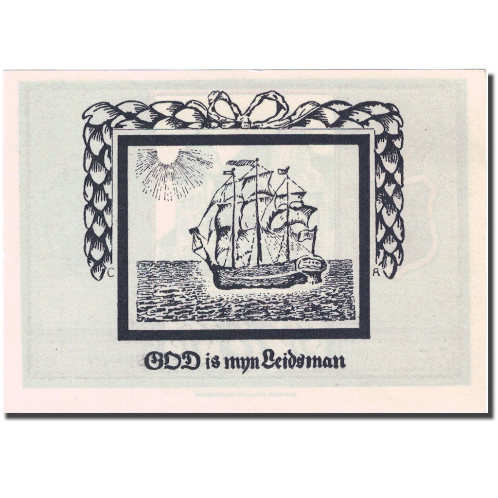 Banknote, Germany, Papenburg, 75 Pfennig, bateau, 1921 UNC(63) Mehl:1044.2
