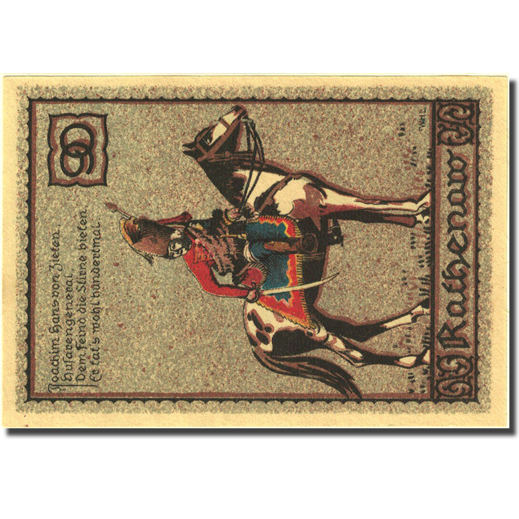 Banconote, Germania, Rathenow, 90 Pfennig, cavalier 3, 1921, SPL, Mehl:1099.2