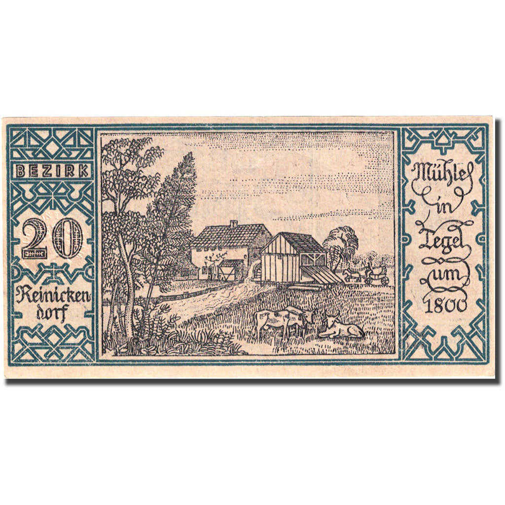 Banknote, Germany, Berlin, 50 Pfennig, moulin 1921-09-09 UNC(60-62) Mehl:92.1V1