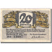 Banconote, Germania, Blankenese, 20 Pfennig, paysage, 1921 MB Mehl:115.2