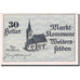Banconote, Austria, Weitersfelden, 30 Heller, Eglise, 1920 BB Mehl:FS 1164a
