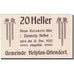 Banconote, Austria, Helpfau, 20 Heller, valeur faciale, 1920 SPL Mehl:FS 365II