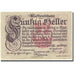 Banconote, Austria, Worgl, 50 Heller, village, 1920 SPL- Mehl:FS1252a