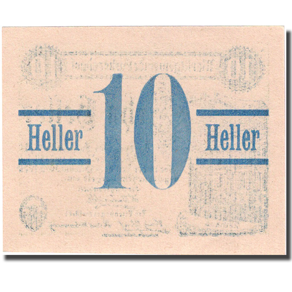 Banconote, Austria, Purkersdorf, 10 Heller, Monument 1920 SPL green Mehl:FS 801a