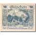 Banconote, Austria, Grünau, 10 Heller, Eglise, 1920, SPL- blue Mehl:FS 299