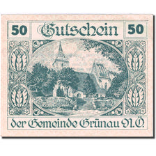 Banconote, Austria, Grünau, 50 Heller, église 2, 1920 SPL green Mehl:FS 299