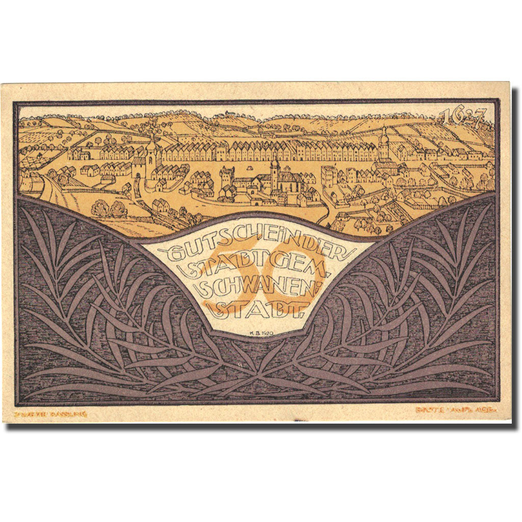 Banconote, Austria Schwanenstadt 50 Heller Ville 1920 SPL orange Mehl:FS 977IIa