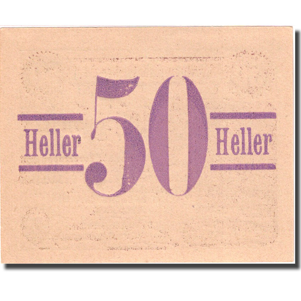 Billet, Autriche, Purkersdorf, 50 Heller, Eglise 1920-05-20, SPL Mehl:FS 801a