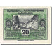 Banconote, Austria, Saalfelden, 20 Heller, montagne, 1920 SPL- Mehl:FS 859b