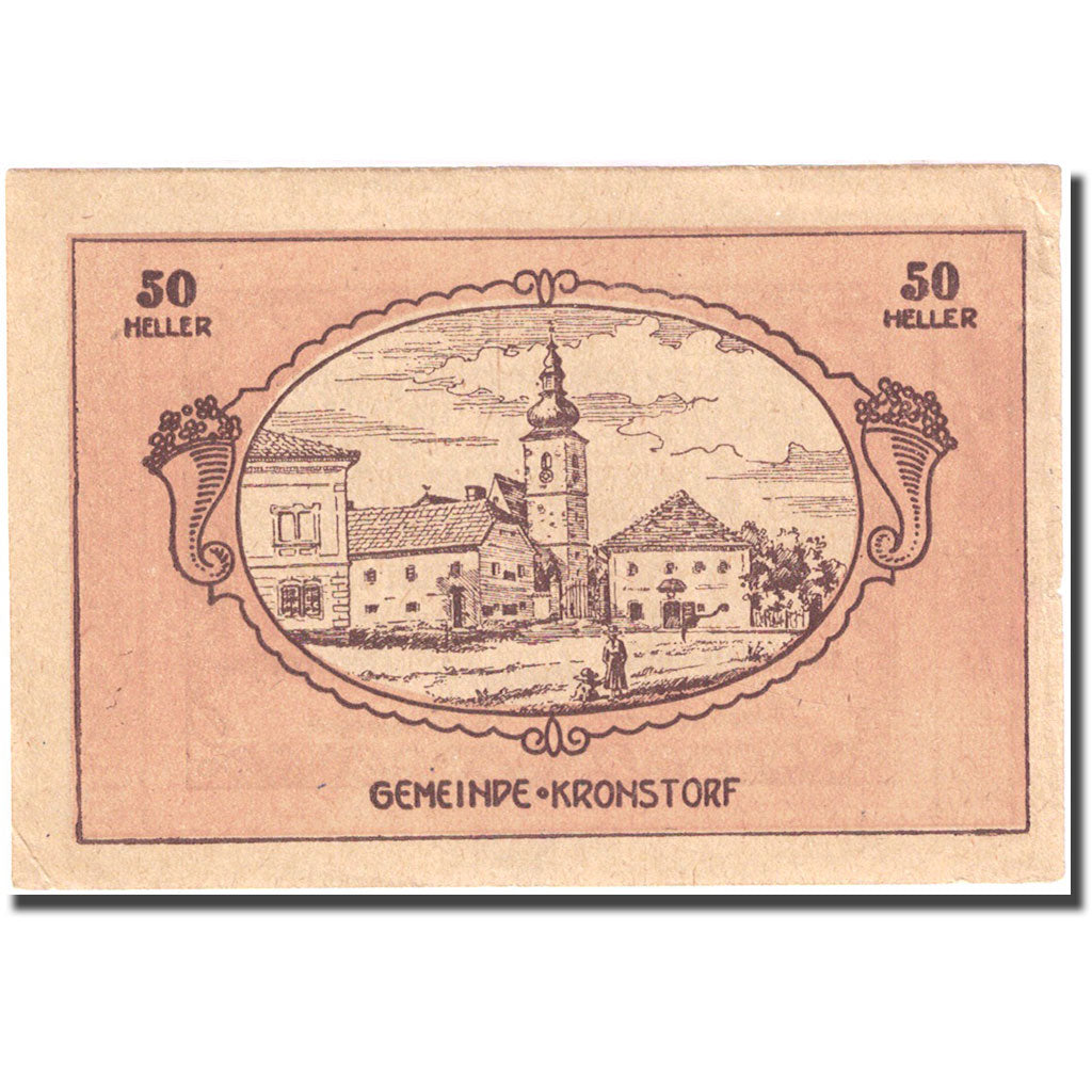 Banconote, Austria, Kronstorf, 50 Heller, Eglise 1920-12-31, BB FS 486a