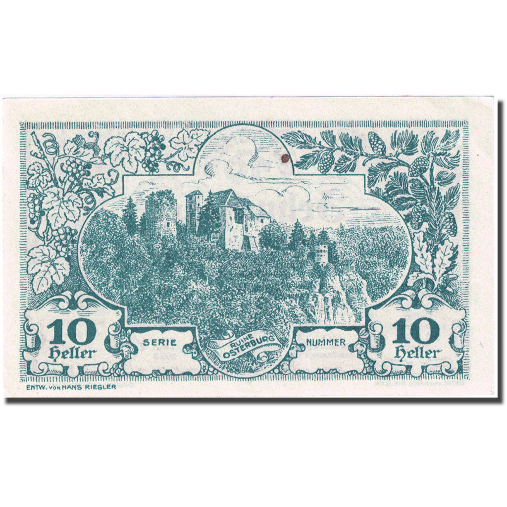 Geldschein, Österreich, Haunoldstein, 10 Heller, château, 1920 UNZ- Mehl:FS 356