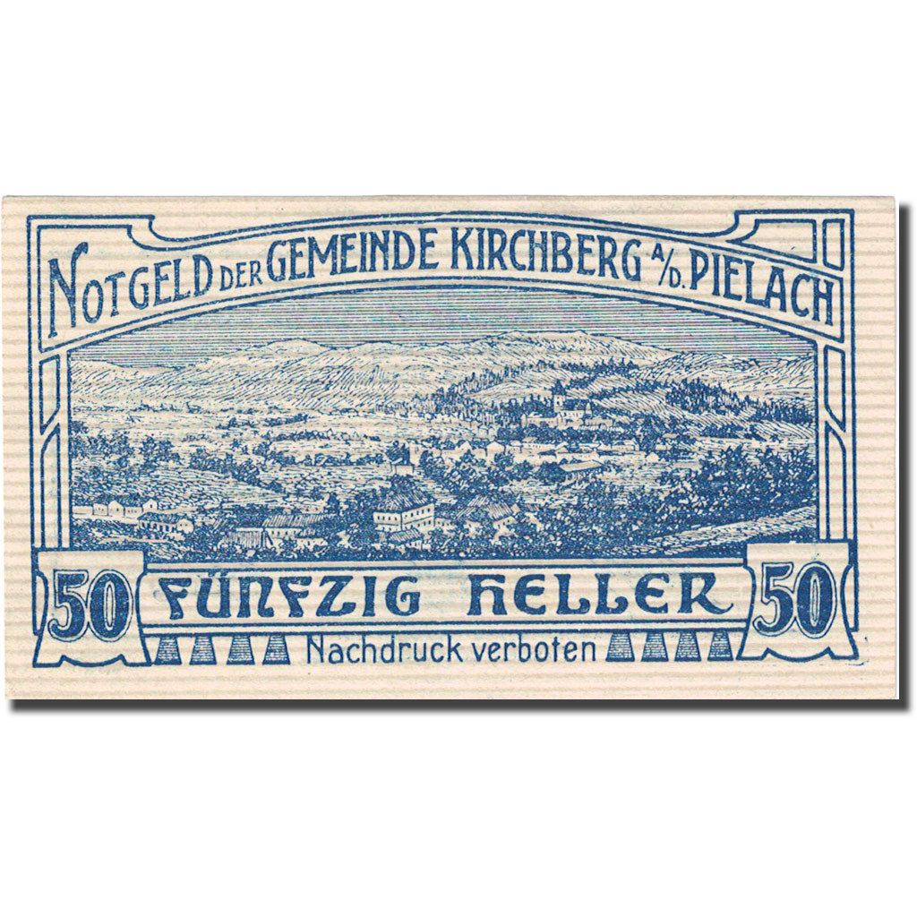 Billete, Austria, Kirchberg, 50 Heller, paysage 1920-12-31, SC Mehl:FS 442b