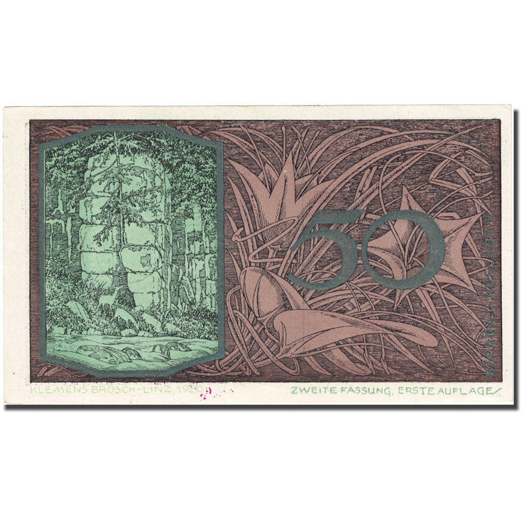Billet, Autriche, Sankt Georgen, 50 Heller, Fleur, SUP, Mehl:FS 886IIb