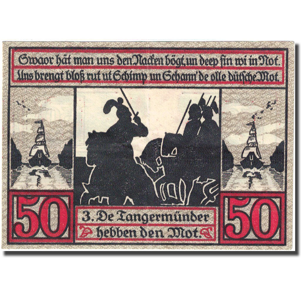 Nota, Alemanha, Stendal, 50 Pfennig, personnage 1, 1921 AU(50-53) Mehl:1267.1