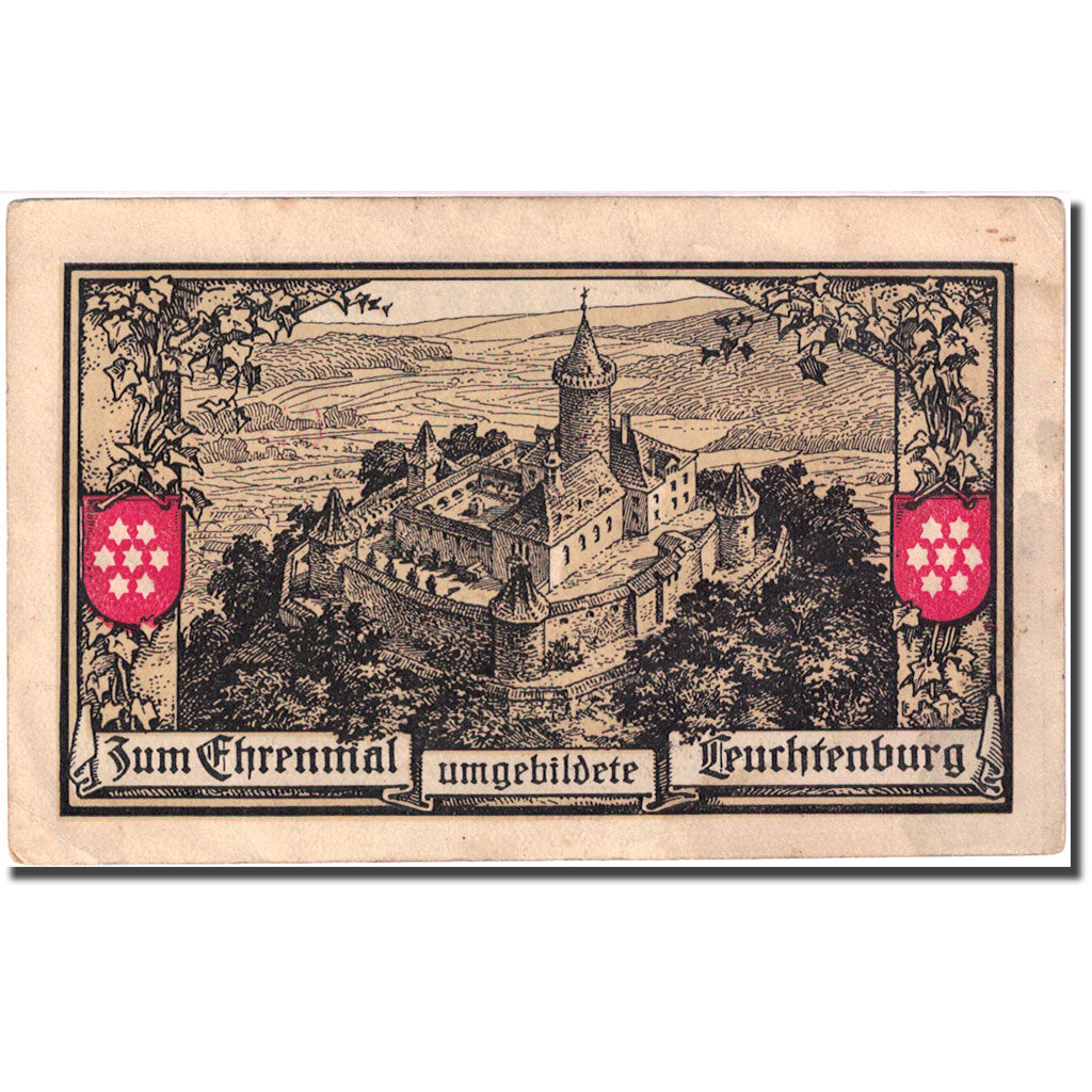 Banconote, Germania, Kahla, 50 Pfennig, château 1, 1921 BB Mehl:668.6c
