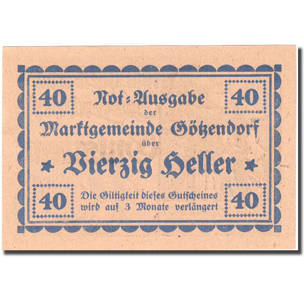 Banconote, Austria, Rot, 10 Heller, personnage, 1920 SPL blue Mehl:FS246IId