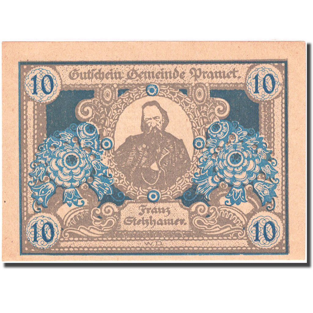Banconote, Austria Pramet 10 Heller personnage 1920-11-30 SPL blue Mehl:FS 781a