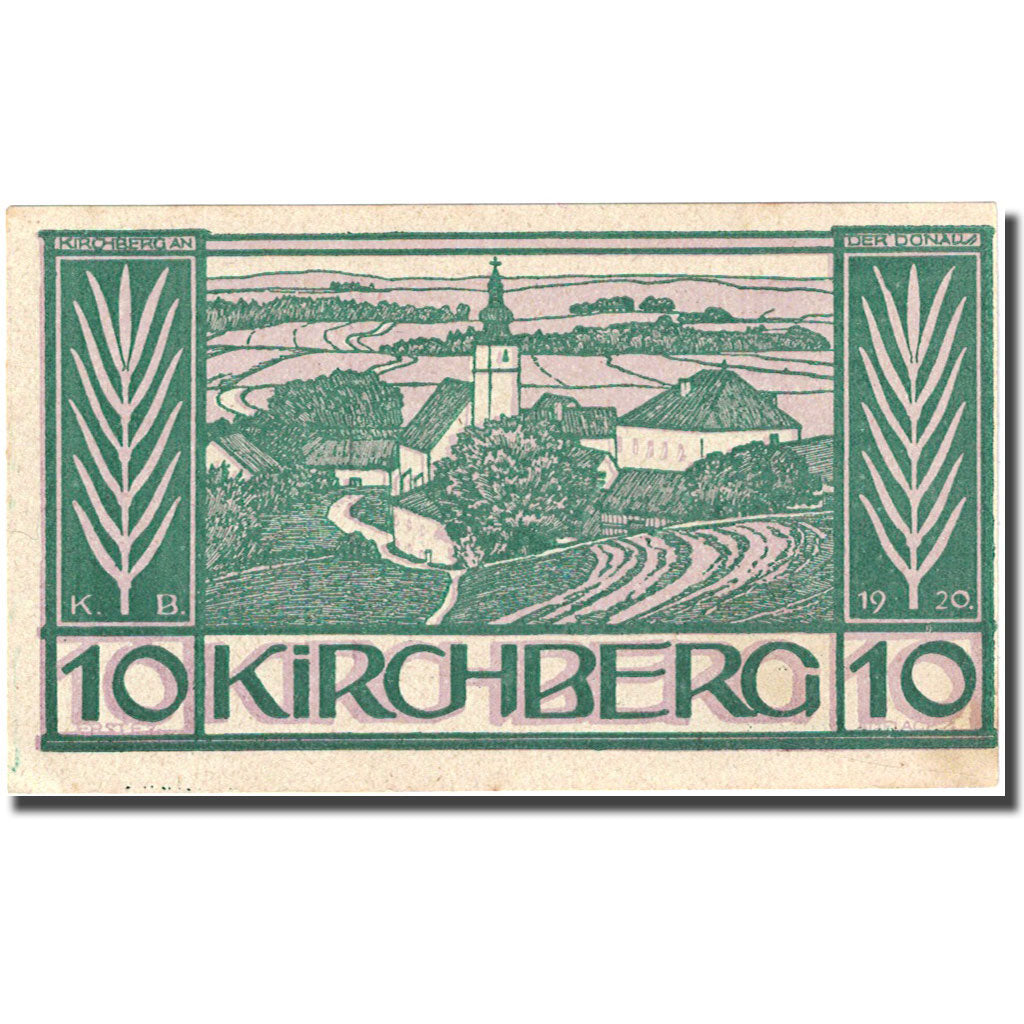 Banconote, Austria, Kirchberg, 10 Heller, Eglise, SPL-, Mehl:FS 441b