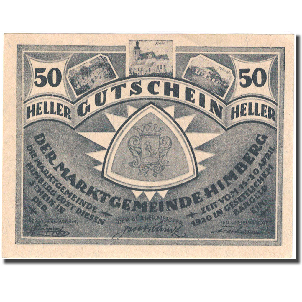 Banconote, Austria, Himberg, 50 Heller, valeur faciale, 1920 SPL Mehl:FS 374a