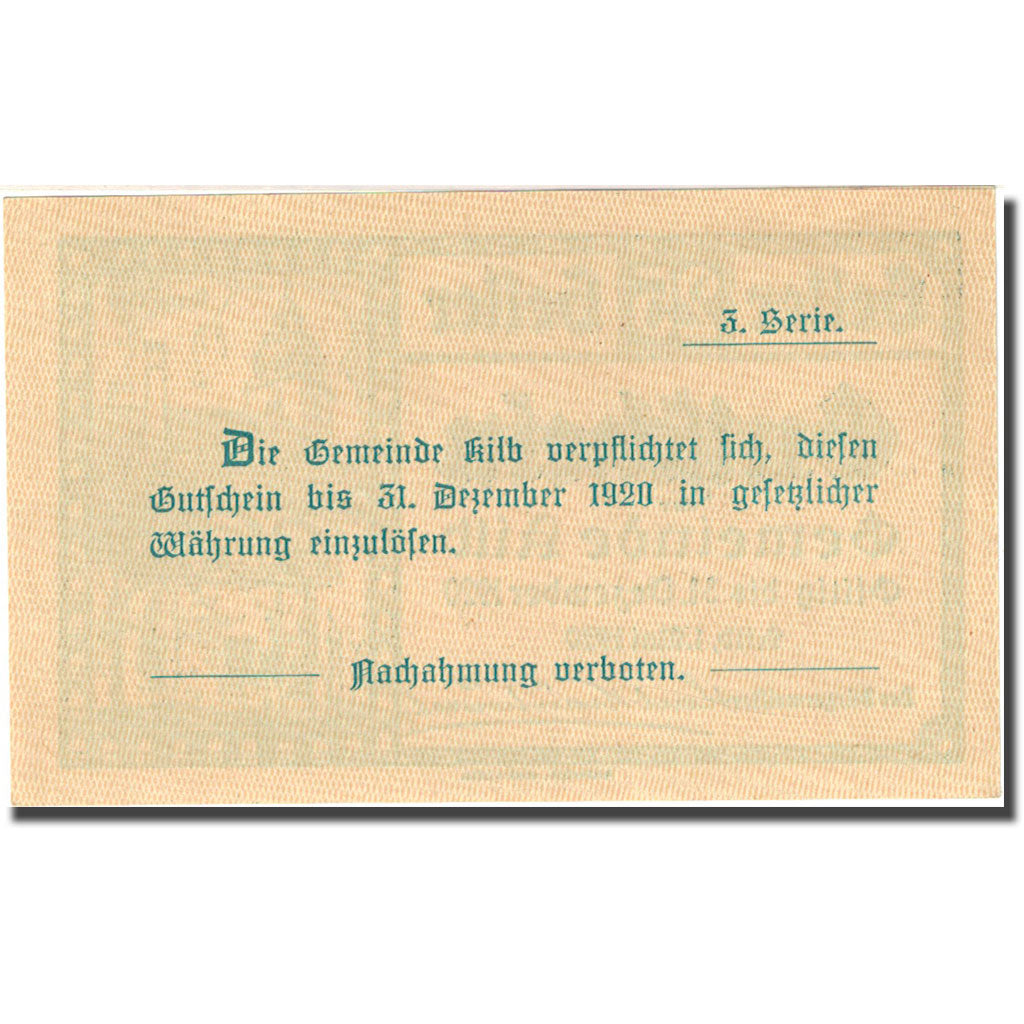 Geldschein, Österreich, Kilb, 25 Heller, Eglise, 1920 UNZ- Mehl:FS 436IIa