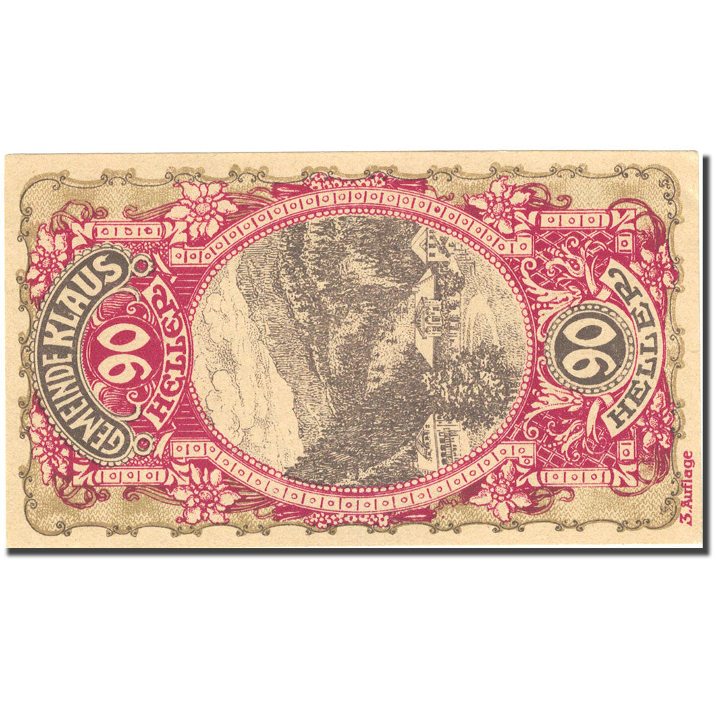 Billet, Autriche, Klaus, 90 Heller, montagne 1920-06-15, SPL Mehl:FS 454IIIc