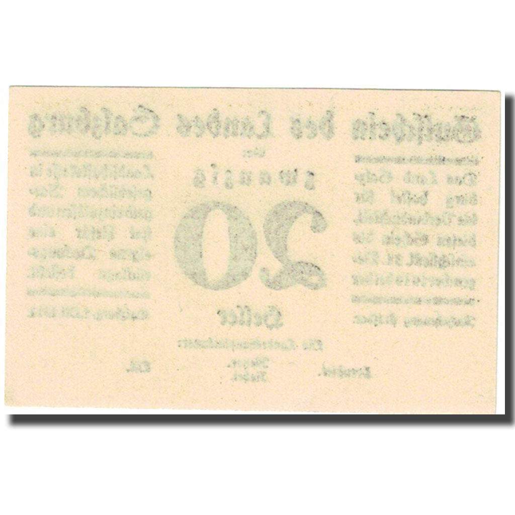 Billet, Autriche, Salzburg, 20 Heller, Blason 1919-12-31, SPL Mehl:FS 8601