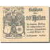 Banconote, Austria, Arbing, 20 Heller, Blason 1, 1920-12-31, SPL Mehl:FS 49a