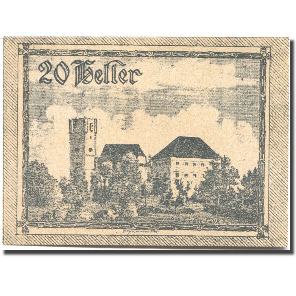 Banconote, Austria, Arbing, 20 Heller, Blason 1, 1920-12-31, SPL Mehl:FS 49a