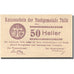 Billet, Autriche, Tulln, 50 Heller, valeur faciale, 1920 SPL Mehl:FS 1083I.3