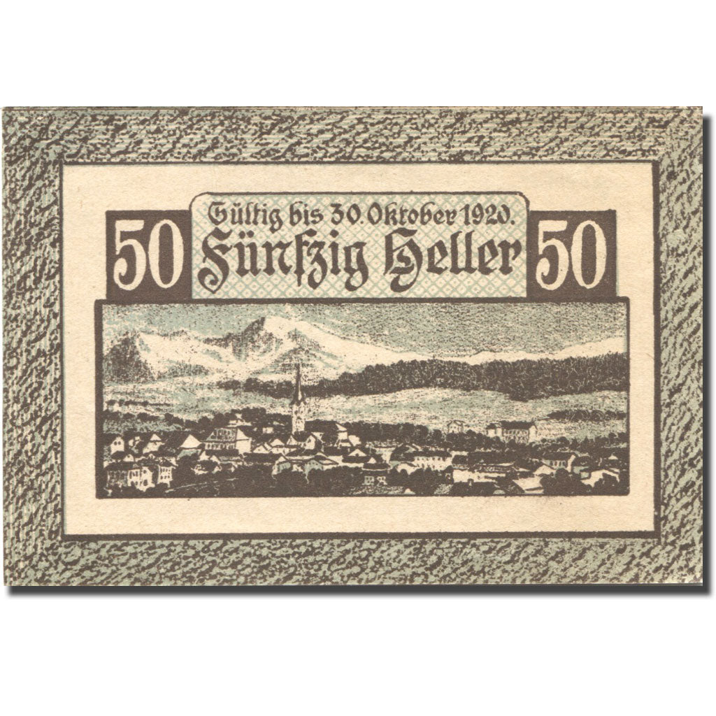 Banconote, Austria, Windischgarsten 50 Heller, Blason, 1920 SPL- Mehl:FS 1245IIc
