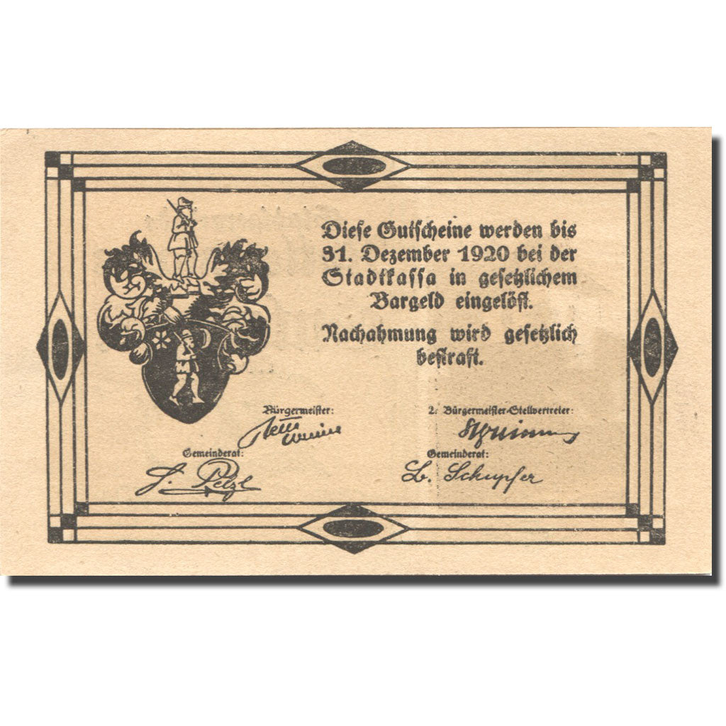 Banconote, Austria, Rottenmann, 20 Heller, manoir 1920-12-31, SPL Mehl:FS 852