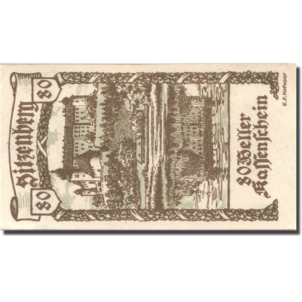 Geldschein, Österreich, Sitzenberg, 80 Heller, château, 1920 UNZ Mehl:FS 1002
