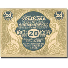 Banconote, Austria, Melk, 20 Heller, château 1920-12-31, SPL Mehl:FS 605II